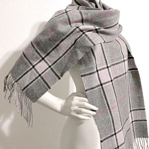 Rong Guan Lambswool Plaid Scarf